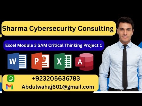Sharma Cybersecurity Consulting Excel Module 2 SAM Critical Thinking Project C