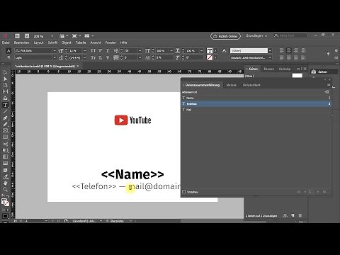 Datenzusammenführung (Seriendruck) – InDesign-Tutorial