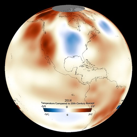 Temperature Anomaly: Yearly (NOAA) - 1850 - Present - Science On a Sphere