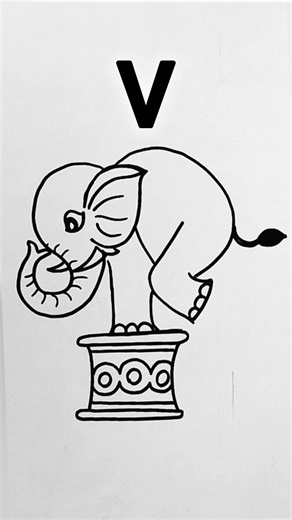 Draw an Elephant doing circus 🎪 #draw_with_ankan #elephantdrawing