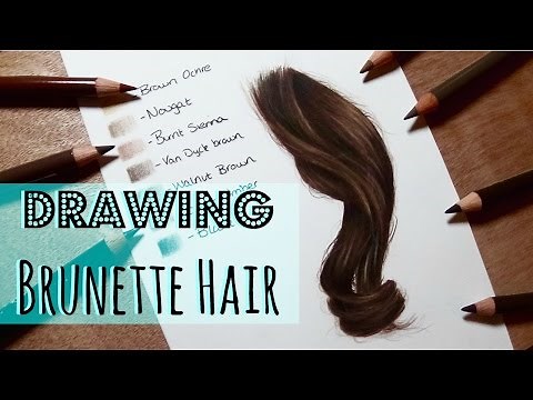 Drawing Tutorial: Realistic Brunette/ Brown Hair In Coloured Pencil