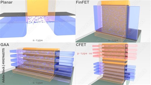 Evolution of MOSFET Structures: Path to Advanced CMOS (Planar, FinFET, GAA, CFET)