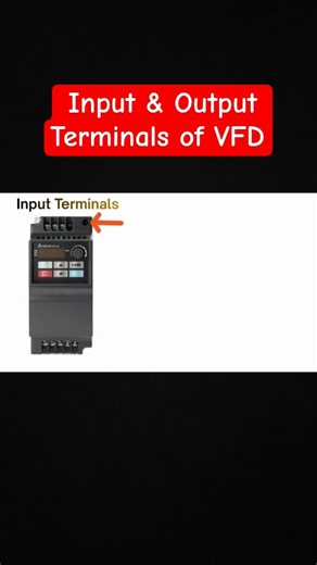 VFD Input & Output Terminals | Input & Output Connection of VFD #shorts #vfd #electrical