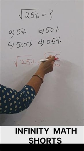 The square root of 25% is not 5%!🤯#brainteaser#studyhacks#percentagetrick
