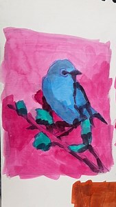 Having so much fun painting these little birds in my sketchbook! | Ali Kay Studio
