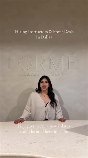 WE’RE HIRING 🤍 Our new Pilates studio is opening soon and we’re looking for: 🧘‍♀️ Pilates Instructors 🖥️ Front Desk Team (perfect for a college student!) 📩 Email us your resume at Support@formesculpt.com #dfw #hiring #pilatesstudio #dallashiring #pilates