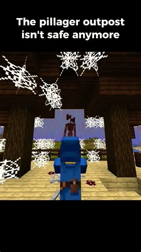 #minecraft the Pillager Outpost isn't safe anymore #minecraftsurvivalseriesepisode1 #memes#minecraft