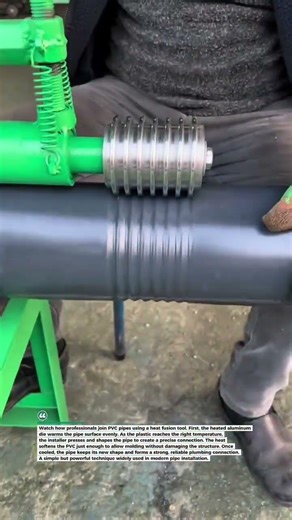 PVC Pipe Heat Fusion Tool in Action #plumbing #pvcpipes #tooltech