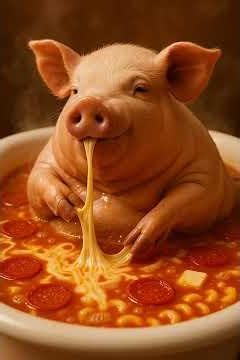 Which Pig Bath Would YOU Try First? 😂🍜🛁 Comment Your Favorite! #pigeating