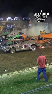 Clip from “Demolition Derby HARD HITS 2019” #derby #demolitionderby #demoderby #derbycar #derbylife | All 4 Him Racing Videos