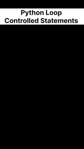 Master how to control your Python loops using break, continue, and pass 🚀 ✔ break – Exit the loop immediately ⏭ continue – Skip the current iteration ⚪ pass – Do nothing (acts as a placeholder) These statements help you write cleaner, more efficient, and more readable Python code, especially when working with conditions inside loops. Perfect for Python beginners, interview prep, and anyone sharpening their coding fundamentals 💡 🔑 Keywords Python loops, break continue pass, python control stat