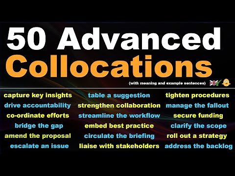50 Advanced Collocations for Work & Professional English