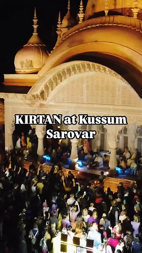 Radhika Das • (Ravi Pattni) on Instagram: "Throwback to being in the sacred land of Vrindavan, where we had the honor of chanting at Kusum Sarovar—a place so divine, where flowers are gathered to serve the eternal love of Radha & Krishna. 🌸✨ The joy on every face, the unity of collective chanting, and the deep devotional atmosphere lifted all of our hearts to new heights. Moments like these remind us of the bliss that comes from connection with the Supreme. Radhe Radhe! 💛 ⬆️ Concerts, Retreats