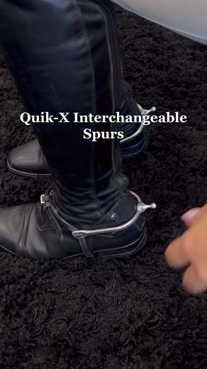 Our Quik-X Interchangeable spurs in Action 🎥 #fyp #spurs #americanequus #competition #boots #dressedtoimpress #interchangeable