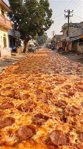Pizza made from road Domino's that be unique marketing.