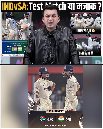 51K views · 365 reactions | Ind vs SA 2nd Test Day 2: India 9/0 at stumps, trail South Africa by 480 runs in Guwahati ! #indvssa #SenuranMuthusamy #marcojansen #tembabavuma #jaspritbumrah #washingtonsundar #ajitagarkar #shubmangill #ipl #srh #dc #lsg #INDvsSA #TeamIndia #AjitAgarkar #GautamGambhir #Akashdeep #PrasidhKrishna #WashingtonSundar #AbhishekSharma #SuryakumarYadav #TilakVarma #JiteshSharma #ShivamDube #AxarPatel #ArshdeepSingh #VarunChakaravarthy | AASHU Gamming | Facebook