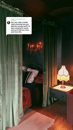 Replying to @bunnybitesback For a $50 change, I really love it! Its pvc so its not going to be as sturdy as metal lol, but it gives a great easthetic. The curtains and bed crame are linked in my amazon storefront in bio. I could’ve made a better DIY had I filmed the process, but I didn’t realize how many people would want to know about it lol. #victorian #romantic #vintage #eclectichome #maxamilist #whimsigothical #whimsigothic #maxamiliststyle #90sdecor #90saesthetic #diy