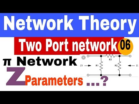 Find Z parameters of pi network solution... Two port network, network Theory....
