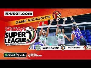 2025 Shakey’s Super League Preseason Unity Cup | Full Game Highlights | CSB VS ADMU