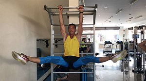 Our DVD star Thiago, doing the hanging version of the CALLANETICS OPEN AND CLOSE. How many can you do?! | Callanetics