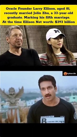 Larry Ellison married 6th time at an age 81😵😵😵😵😵 #shortvideo #viralvideo