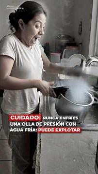 Caution: Never cool a pressure cooker with cold water: it may explode