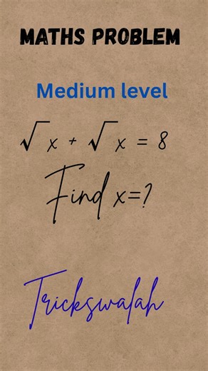 Maths problem | find x #mathsproblems #roots #maths #upsi #sscgd #mathstricks #shortsfeed #ytshort