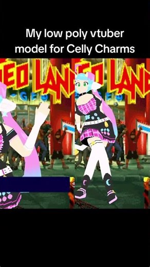 Turned a cute cow vtuber into a low poly 3d model #3dmodeling #lowpoly