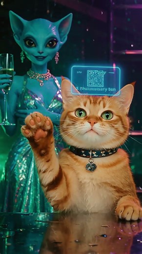 Il a épousé une alien après 3 verres… #funkycat #humourabsurde #animation #humour #wan2