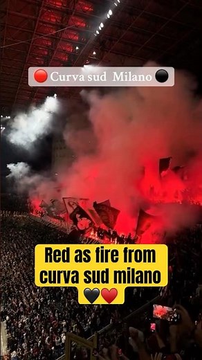 San Siro on FIRE! AC Milan Fans Light Up the Stadium With Red Flares 🔥🔴⚫