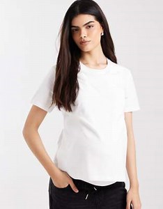 Mamalicious split side 2 function nursing t-shirt in white | ASOS
