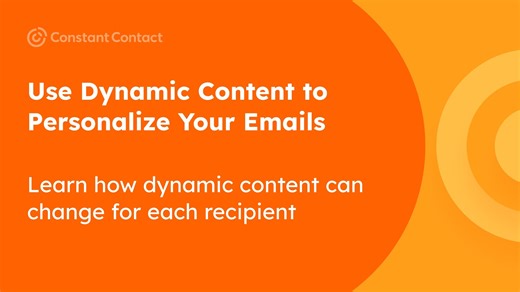With dynamic content, every recipient gets content tailored just for them. Why? Because your journey is unique, and so is the content we share.  Download the full webinar here: https://conta.cc/3T6mj7U | Constant Contact | Facebook