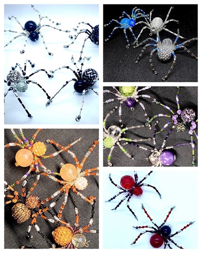 Handmade Beaded Spider: Halloween Decor, Christmas Ornament - Etsy