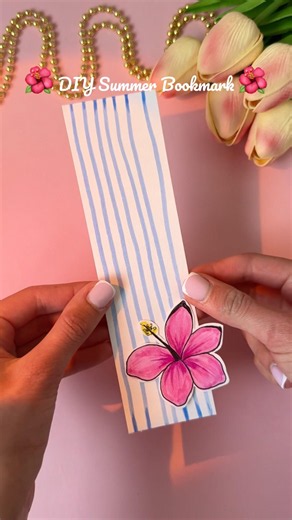 DIY Summer Bookmark Tutorial ☀️ #shorts #bookmark #diy #tutorial #easy #summer #summercraft #craft
