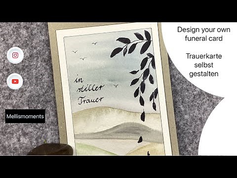 Sympathy card - Grief - Watercolor- Trauerkarte - Aquarell