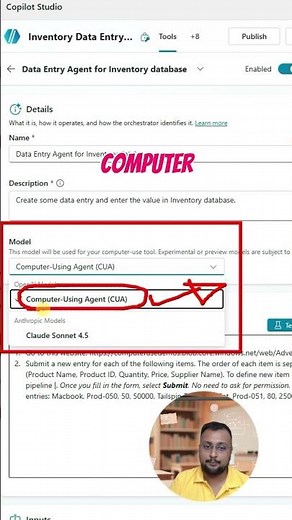 Which Model Powers Copilot Studio Computer Agent?