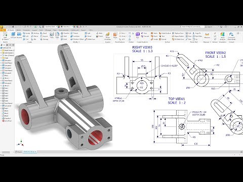 Autodesk inventor 2025 Tutorial Create 3d Model Exercise 99