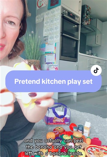 Your kids will love this ULTIMATE pretend play kitchen set! It has everything - from realistic toy food you can peel, cut and crack open, to plates, knives and chopping boards. Perfect for little chefs who love creativity and imagination #pretendplay #kidskitchenset #learningthroughplay #toddlerplaytime #kidstoys