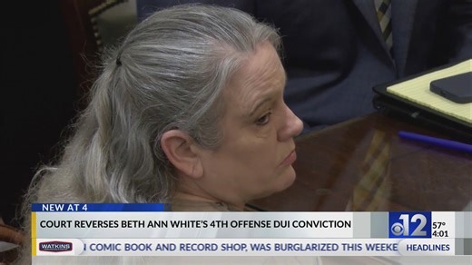 Court reverses Beth Ann White’s 4th offense DUI conviction