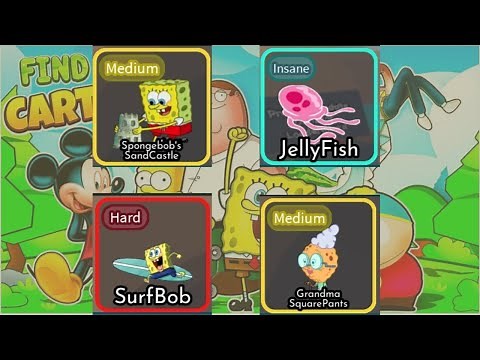 How to find all SpongeBob Characters in Find the Cartoon (107) | Roblox