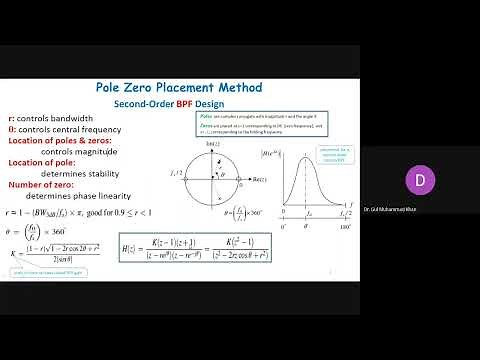 #IIR Digital Filter Design, Pole zero placement method. #Notch Filter Design. #BPF Design.