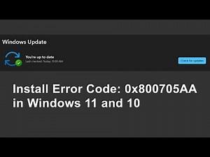 Fix “Error Code 0x800705AA” in Windows 11 and 10