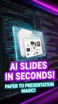 Turn Research Papers into Presentations with 1 Click! 🤯