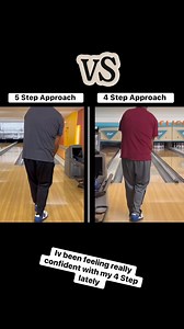 Iv been feeling really #confident with my 4 step approach VS my 5 step approach lately. What are you thoughts, and how does one benefit VS the other. As well as the cons.#progressnotperfection #bowling #hardworkpaysoff | Felix3Tejeda