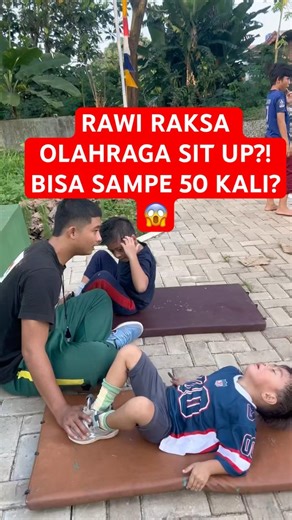 RAWI RAKSA OLAHRAGA SIT UP?! BISA SAMPE 50 KALI?😱 #viral #fyp #gamesshorts #comedy