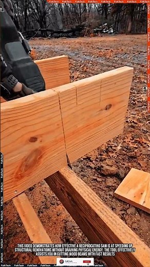 Reciprocating Saw Tool: Cutting Wood Beams Fast Neat Precise #tool #tools #innovation
