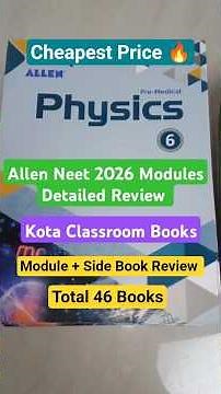 Allen Neet 2026 Study Material Review | Allen Neet 2026 Module #Neet