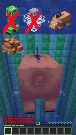 Mobs VS Water Breathing Minecraft #minecraft #gamingshorts #gaming #minecraftshorts