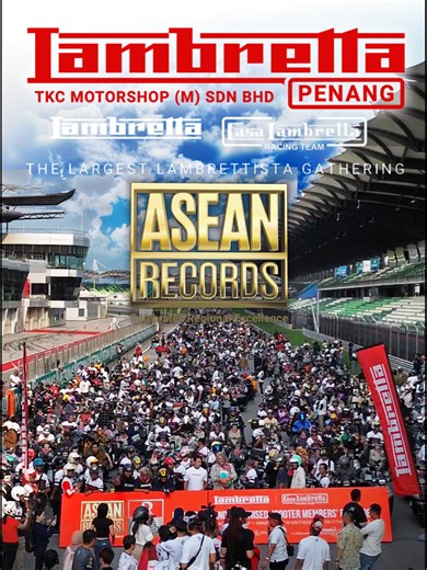 𝗟𝗔𝗠𝗕𝗥𝗘𝗧𝗧𝗔 𝗣𝗘𝗡𝗔𝗡𝗚 - A VICTORY MOMENT 🏆 An unforgettable moment on an iconic track. Relive the full footage of Lambrettisti riding together at the Sepang Circuit during the Casa Lambretta Launch, Big Gathering & CASA Delivery Day, held at PETRONAS Sepang International Circuit. This historic gathering marked a proud chapter in Lambretta history, a true celebration of unity, passion, and community. Thank you to everyone who made this possible and for coming together to set a new benc