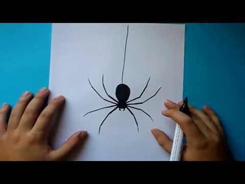How to draw a spider step by step | How to draw a spider